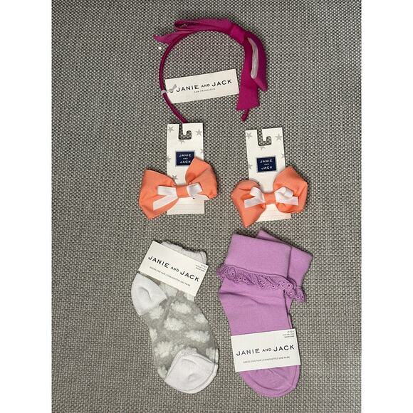 Janie and Jack Girls Accessories bundle Set 5‎ pieces - Picture 1 of 3